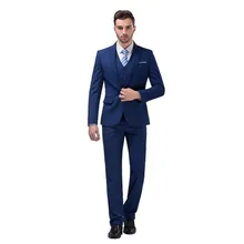 Мужской приталенный заостренный лацкан из трех предметов, костюм на заказ(пальто+ брюки+ жилет