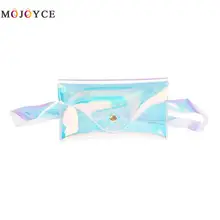 Женская прозрачная поясная сумка женская Голограмма лазерная ПВХ поясная сумка конверт прозрачный поясная сумка nerka