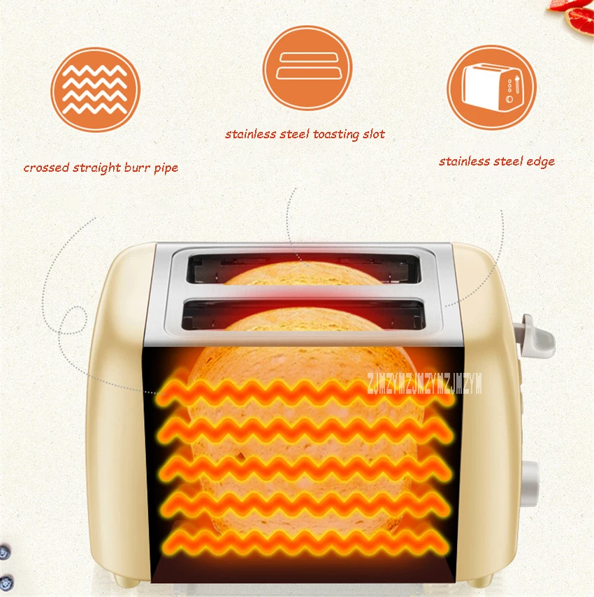 DSL-A02W1 автоматический тостер с анти-Пылезащитный чехол антироссийской Функция бытовые 6-Шестерни мини тостер для завтрака нержавеющая сталь 2 ломтика