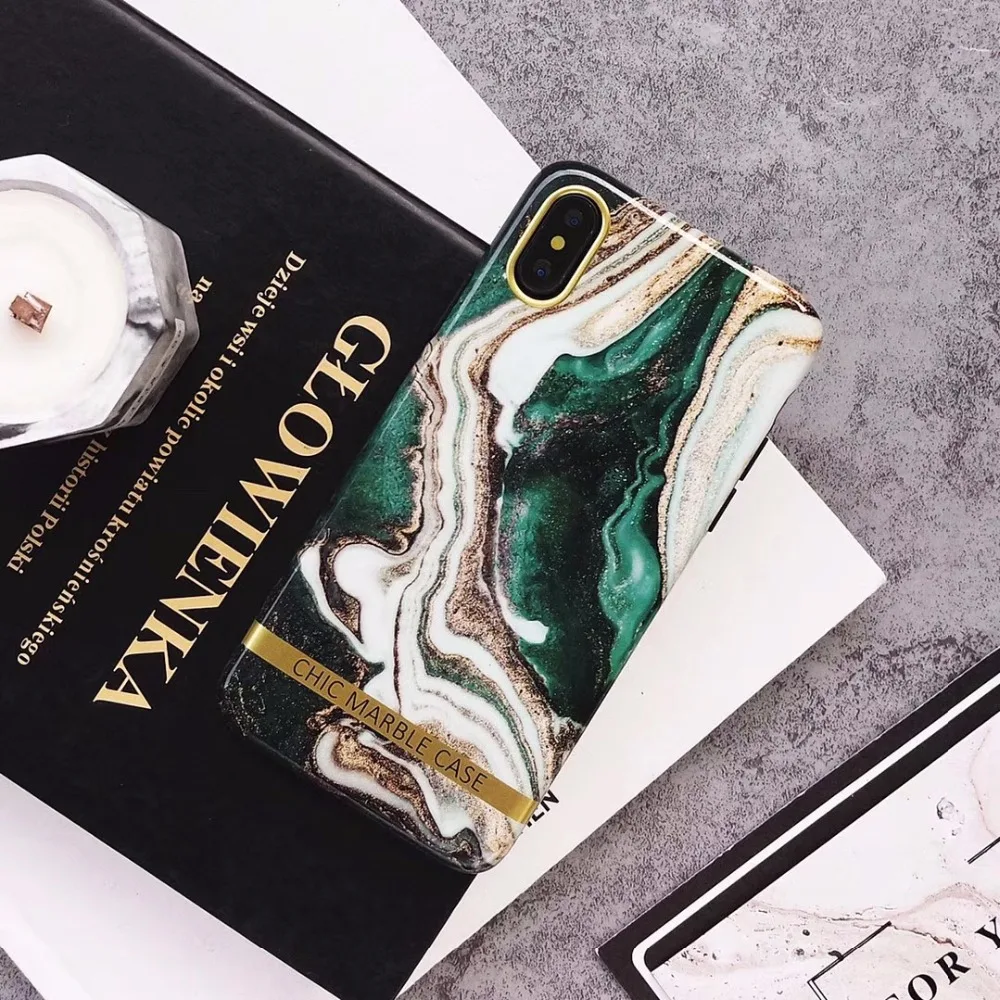 

Luxury agate Glitter marble Case For iphone XS Max XR XS Glossy soft silicon case for iphone 6 6s 7 8 plus phone case cover