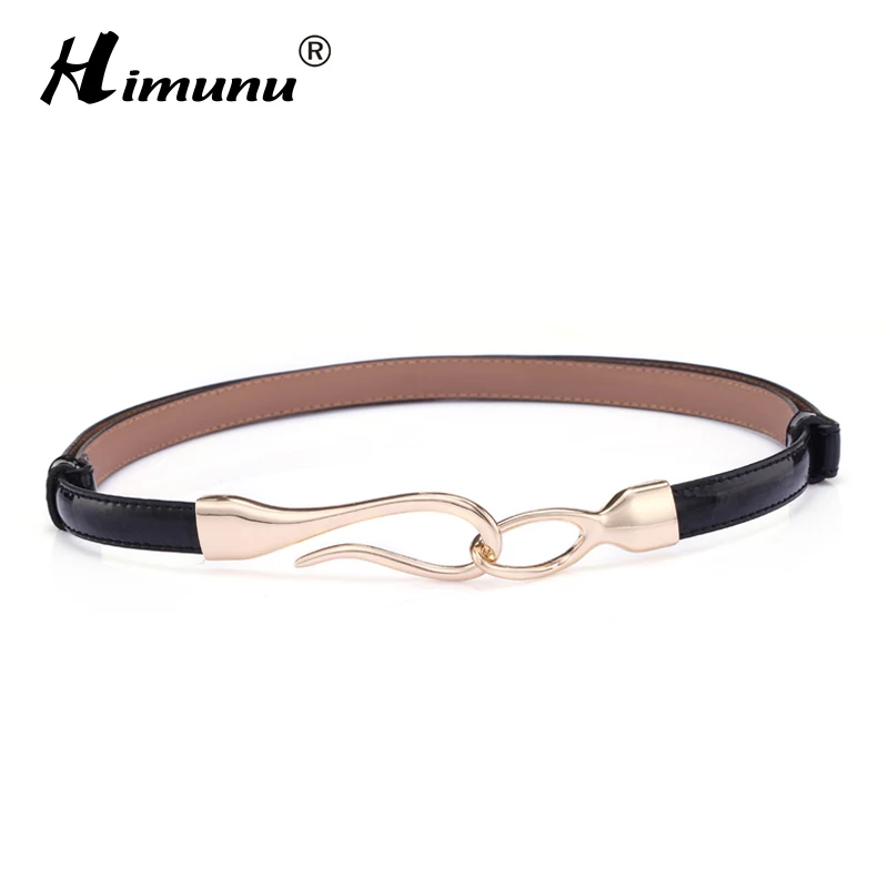 

[HIMUNU] Korean version of the classic wild female minimalist thin belt women's belt women's fashion belt leather belt