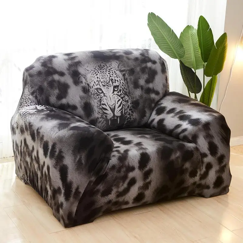 Универсальный эластичные узкие брюки с леопардовым принтом с животным принтом для диванов скольжению все включено чехол Чехлы для диванов Полотенца 1/2/3/4 местный