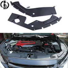 2 шт. для Honda Civic 10th Gen двигатель Bay боковые панельные крышки L+ R черная крышка двигателя крышка части углеродного волокна