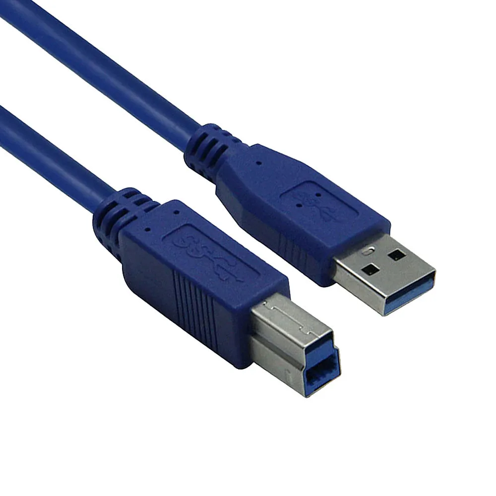 USB 3,0 принтер кабель «Папа-папа» B или передачи данных со штекером шнур кружева в африканском стиле высокого Скорость 0,3/0,5/1/1,5/1,8 M Универсальный USB для зарядки и синхронизации данных# SYS - Цвет: A