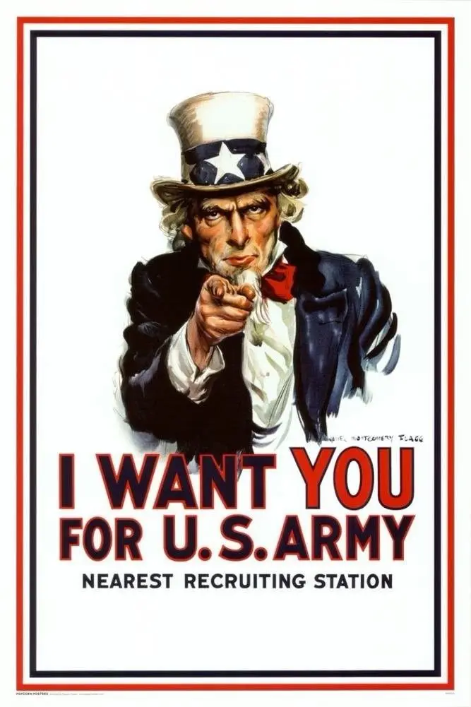 Home Decor I Want You - Uncle Sam-Silk Art Poster Wall Sicker Decoration Gift