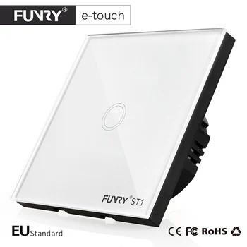 

FUNRY EU Standard 1 Gang 1 Way Touch Switch, Smart Control On-off for Smart Home, Smart Wall Switch,AC 110-250V for Light