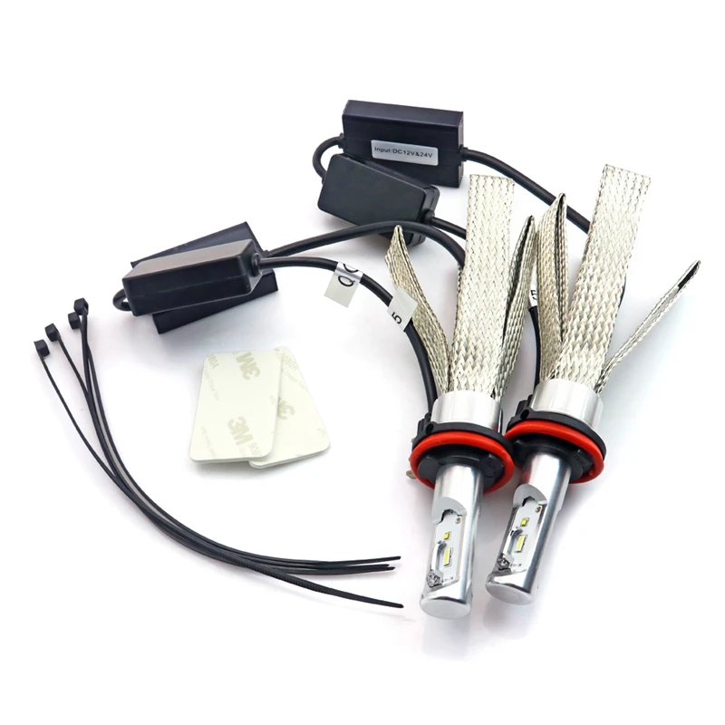 

2Pcs Super Bright H7 H4 Led H11 H1 H8 H11 D2S Bulb 80W Headlight Auto Led Lamp Car Led Light 6000K White 12V Automobile