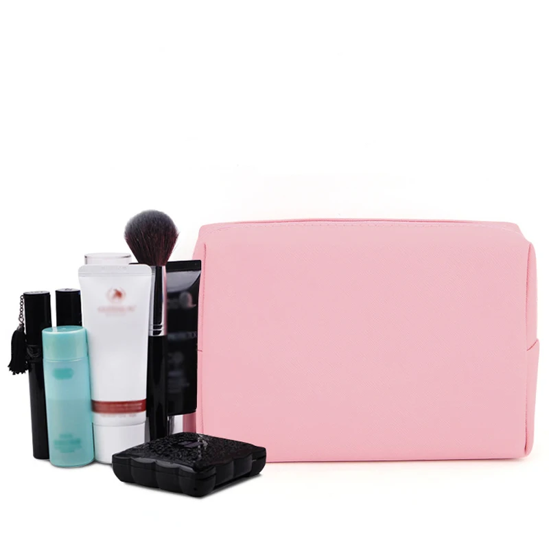 

Fashion Cross Pattern PU Leather Cosmetic Bag Women MakeUp Bag Organizer Waterproof Storage Bag