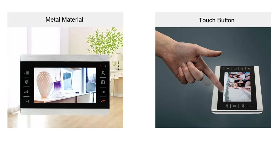 Dragonsview 7 дюймов телефон видео домофон дверные звонки системы дом 2 проводной дверной звонок Кнопка 4 монитор видеонаблюдения