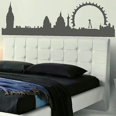 DIY London Skyline Wall Stickers Headboard Decal Sticker for Bedroom Remoavble Vinyl Decor Living Room Sofa | Дом и сад