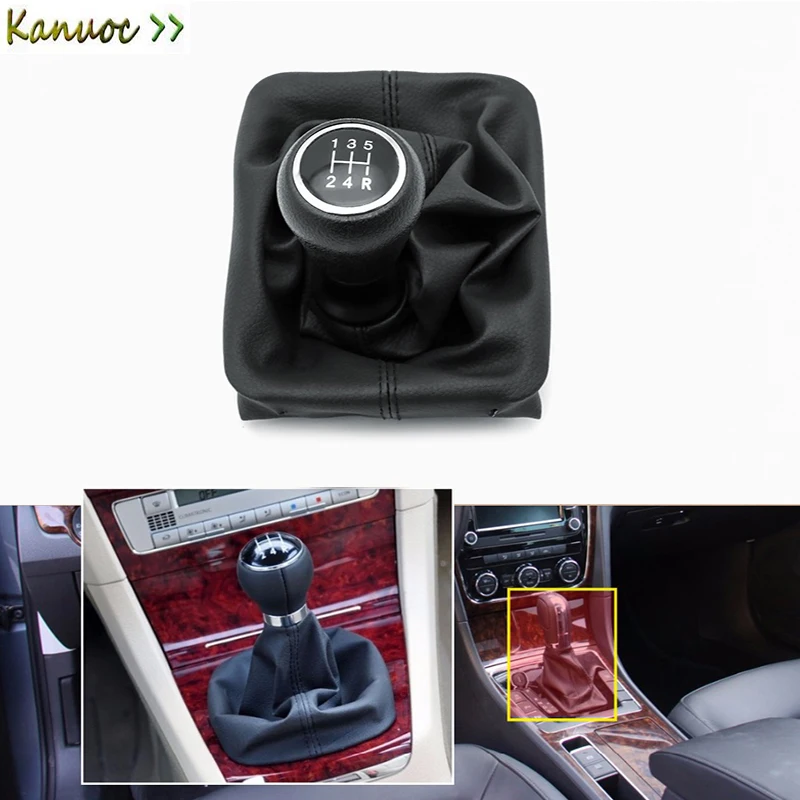 

5 Speed Car Gear Shift Knob Lever Stick Pen Gaiter Boot Cover handbrake protection auto Accessories for Peugeot 206 207 406 407