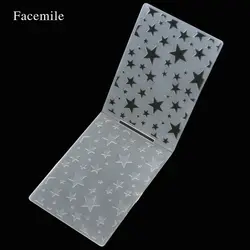 Facemile Star Форма пластиковый с тиснением папка для скрапбукинга, рукоделия Рождественская подарочная карта