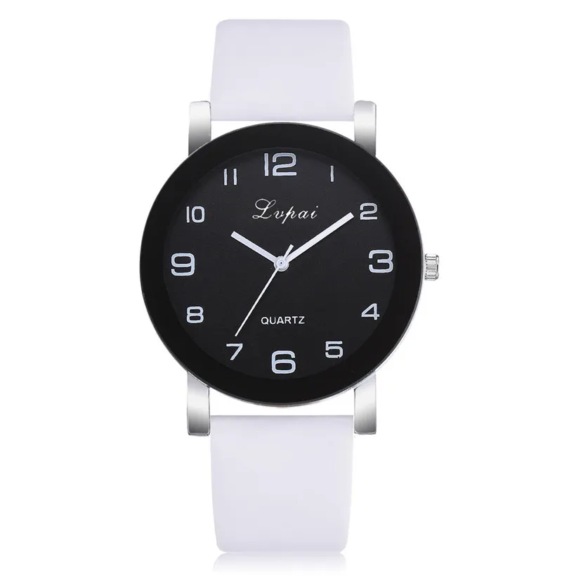 LVPAI женские часы модные роскошные женские кварцевые наручные часы Топ бренд кожаный ремешок часы женские часы Reloj - Цвет: White