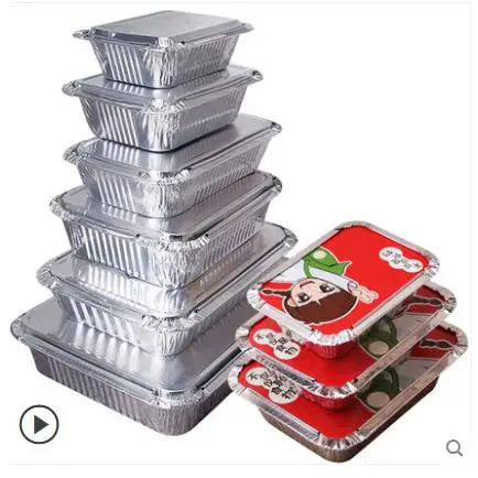 

20pcs/lot BBQ Aluminum Foil Grease Drip Pans Recyclable Grill Catch Tray Weber Outdoor For Indirect Cooking 680ml 850ml
