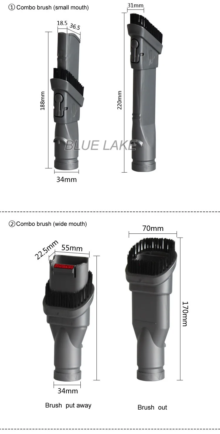 Щётка для пылесоса, с адаптером, 5 в 1 комплект, для dyson V7 V8. Многоцелевой очистки всех углов, части пылесоса