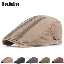 RoxCober весенне-летняя хлопковая кепка на плоской подошве для мужчин и женщин модная шляпа в стиле Гэтсби береты кепка газетчика регулируемая