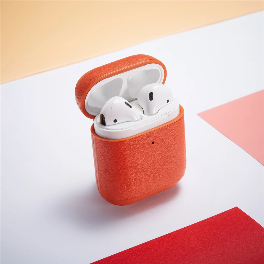 Для AirPods кожаный чехол высокого качества для беспроводных наушников Защитный чехол Аксессуары для Airpod кожаный чехол 2 1 Универсальный