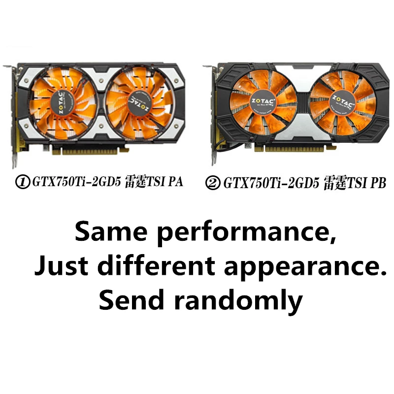 Видеокарта ZOTAC GTX 750Ti 2 Гб GPU видеокарта VGA видеокарты GeForce 750 Ti GTX750Ti для NVIDIA HDMI DVI 128