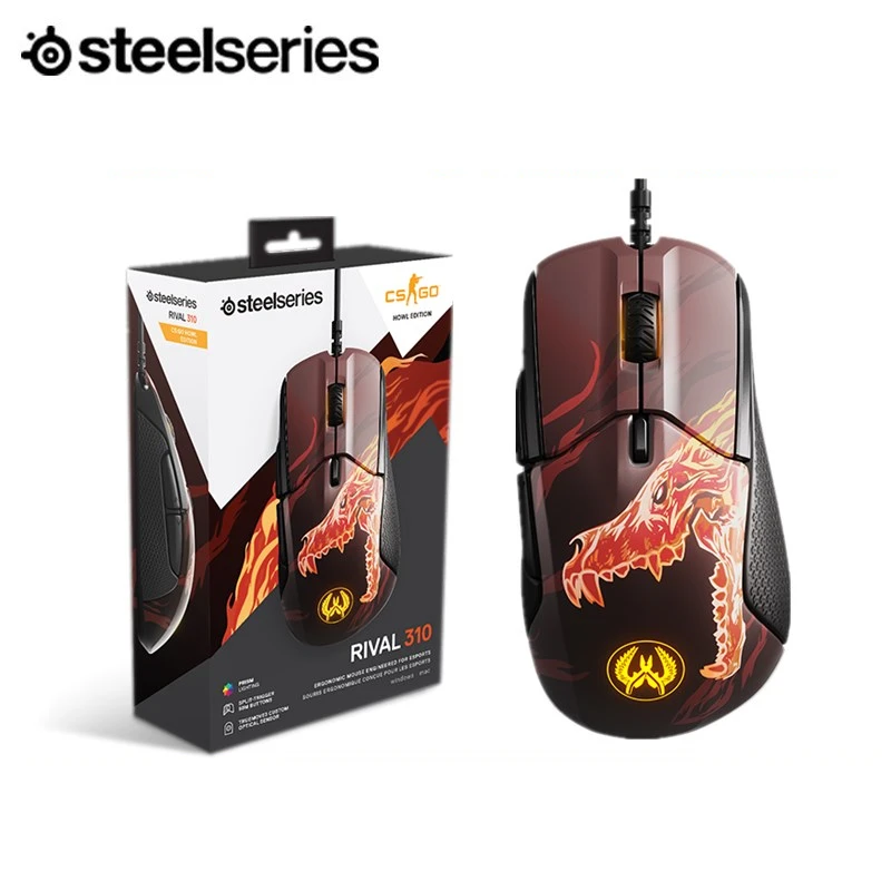 Steelseries CSGO Howl Rival310 ревущая Ограниченная серия Выживание джедаев электронная Спортивная игровая мышь RGB светильник эффект