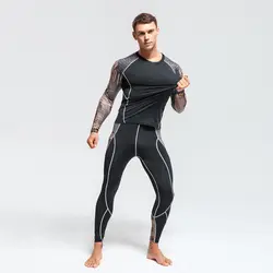 Мужская спортивная тренировочная одежда, эластичные быстросохнущие колготки, зимнее теплое нижнее белье, одежда для бега, базовый слой