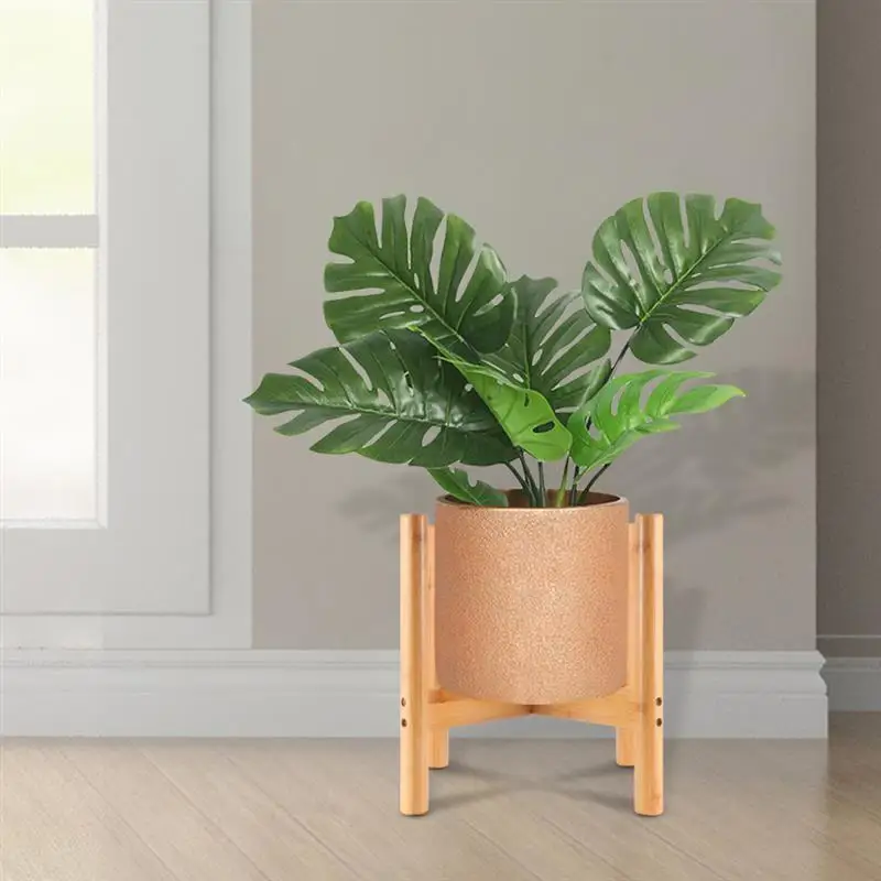 Lemonbest Mid Century современные подставки для растений, регулируемая ширина " до 12", Крытый бамбук, растение стенд(горшок и завод не включены