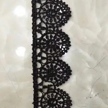 

30Yards Diy Handmade Patchwork Polyester Embroidered Lace Ribbon White And Black Color Cotton Lace Trim