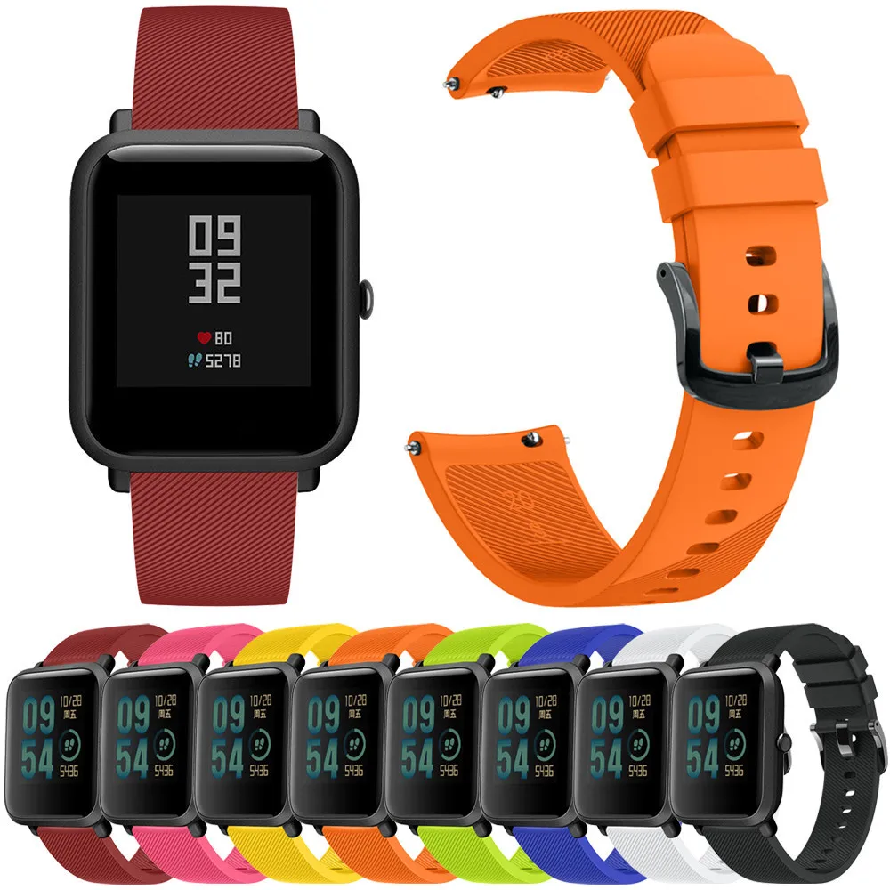 Мягкий силиконовый аксессуар Смотреть Band Wirstband для Huami Amazfit Bip Молодежные часы Ремешки для наручных часов коричневый браслет часы НАТО