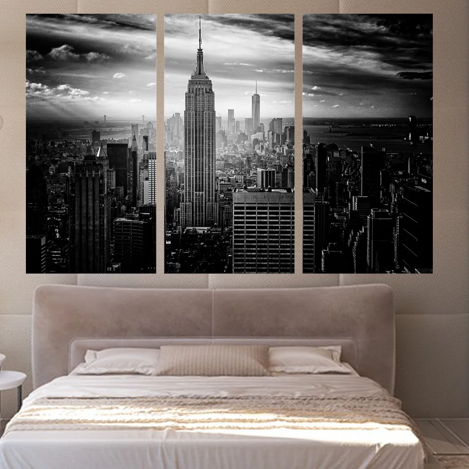 New York City Night Cityscape Silk Cloth Poster Painting Art Picture ... New York City Night Cityscape Silk Cloth Poster Painting Art Picture ...
