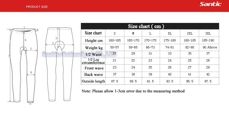 SANTIC штаны для велоспорта мужские 4D Pad длинные штаны для шоссейного горного велосипеда дышащие горные фитнес колготки одежда для велоспорта