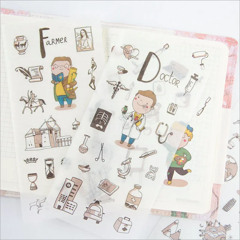 

6pcs/lot Lovely kitchenware children Paper diy Decorative Sticker Diary Album Label Sticker Scrapbooking Sticker Stationery