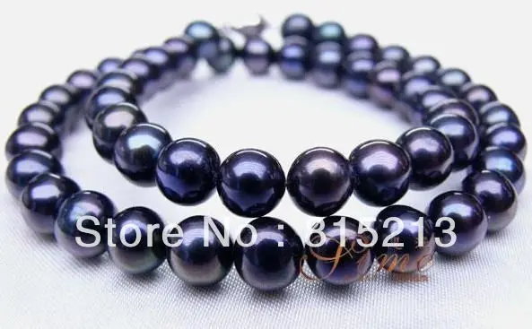

FREE SHIPPING>>>@@ > N1573 HUGE 18"13MM SOUTH SEA NATURAL BLACK PEACOCK PERFECT ROUND PEARL NECKLACE