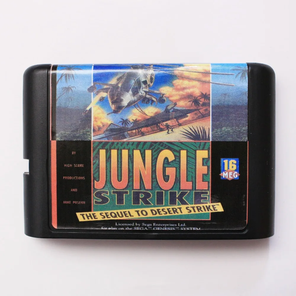 Jungle Strike 16 бит MD игровая карта для sega Mega Drive для Genesis