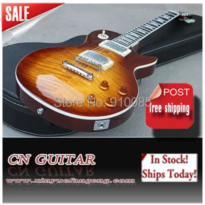 LP Standard Electric Guitar Mahogany Body One Piece Neck Chestnut Chrome Hardware | Спорт и развлечения
