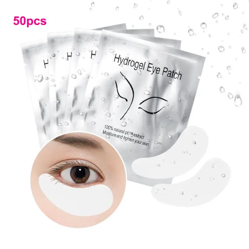 

50Pcs Eyelash Pad Gel Patch Lint Free Lashes Extension Eyepads Mask Hydrogel Eyepads Eye Patch for Eyelash Extension