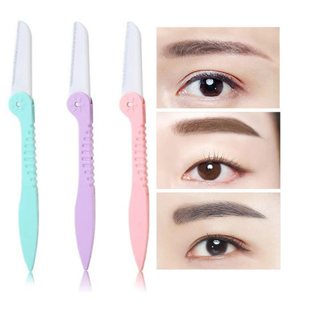 

3 Pcs/Set Razor Tool Safe Painless Portable Eyebrow Brow Shaper Dermaplaning