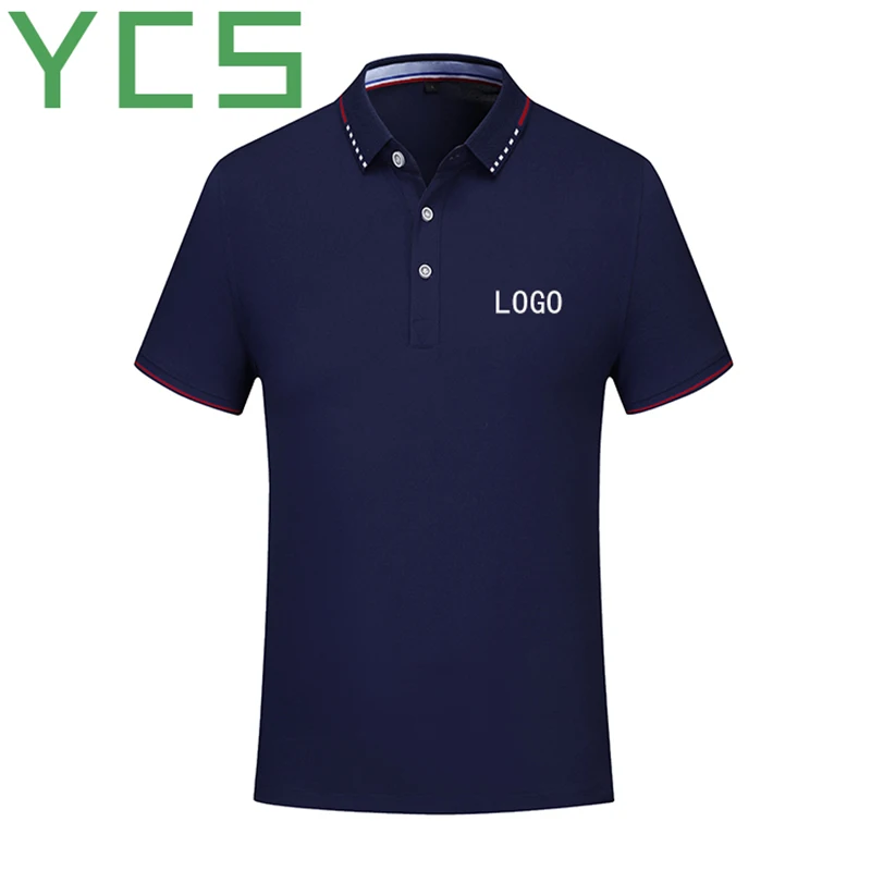 Рубашка поло YCS Store Мужская хлопковая повседневная однотонная с коротким рукавом