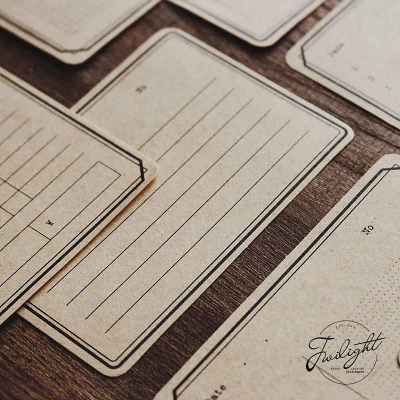 Kraft Paper Stickers 16PCS vintage writable label DIY scrapbooking album junk journal diary week happy planner decorate decorative labels stickers kraft paper stickers alphabet label stickers paper stickers adhesive stickers diy scrapbooking accessories