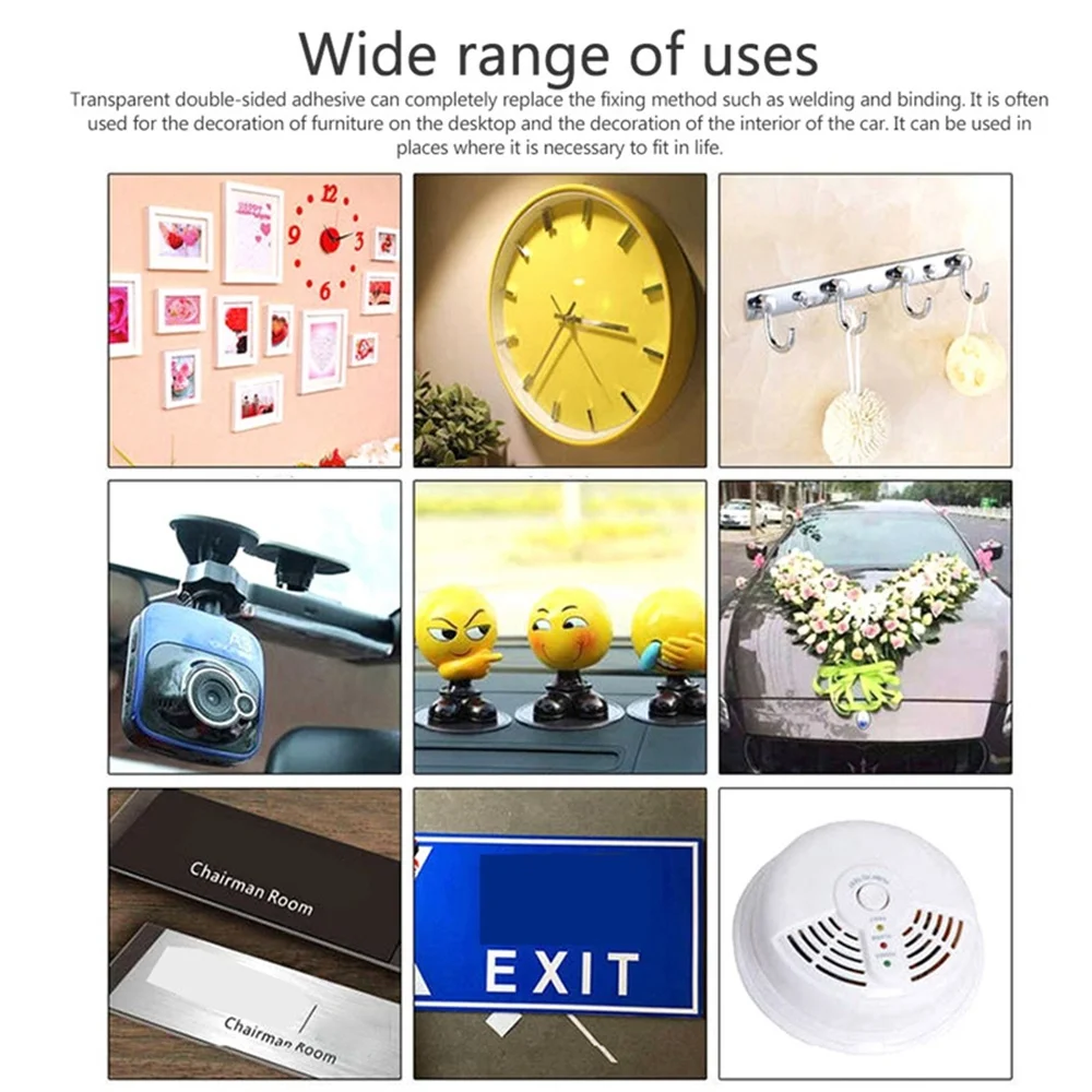 Multifunction Nano Tape Double Sided Wall Hangings Adhesive Glue Transparent Tapes Washable& Reusable Stickiness Gel Grip Tape