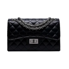 Women Chain Leather Bag 2019 Rhombic Fashion Female Bag Retro Wave Messenger Bag Luxury Designer Ladies Handbags Shoulder Bag