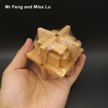 Деревянная 3D КЛЕТКА древняя головоломка для развития интеллекта игрушки игра-головоломка