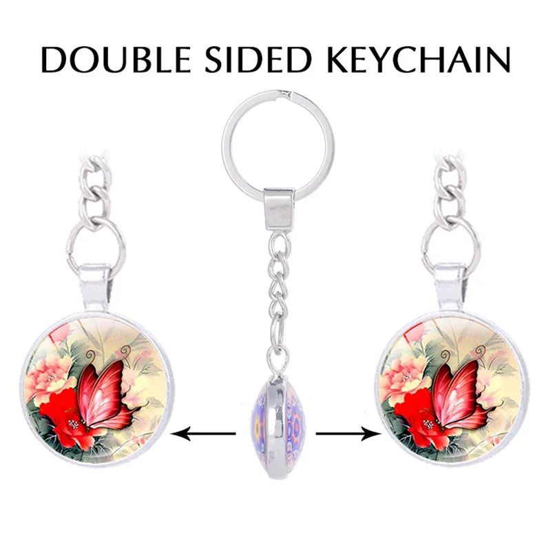 Wholesale Fashion Accessories Beautiful Butterfly Keychain For Keys