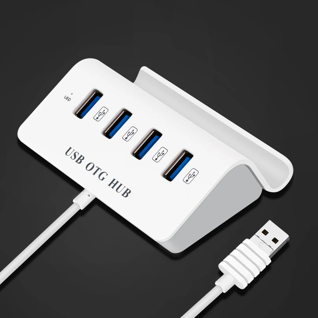 2 in 1 Micro USB 2.0 OTG HUB Multi function 4 Ports Adapter for Tablet
