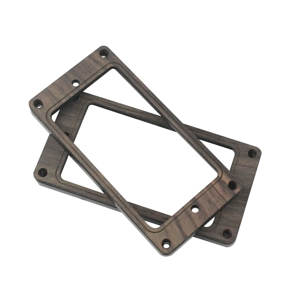 

A Pair Of Electric Guitar Humbucker Pickup Surrounds Rosewood Mounting Frames for Humbucker Pickup Compatible w/ Electric Guitar