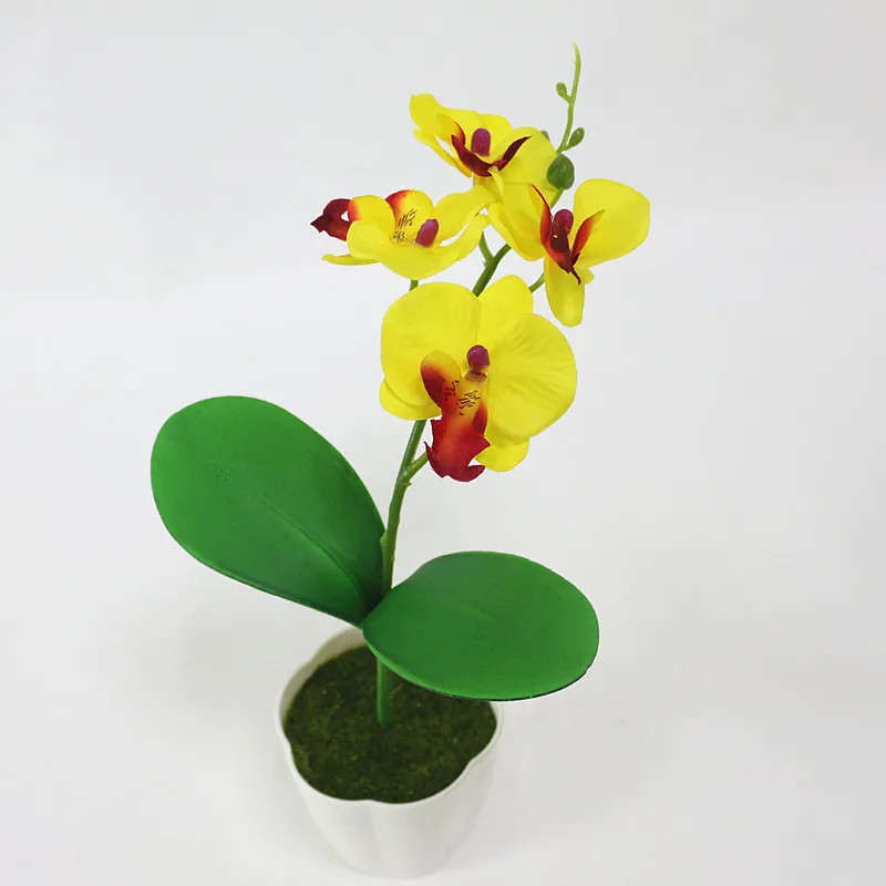 Flone Artificial Phalaenopsis Orchid Flower Fake Butterfly Orchid Artificial Silk Flowers Plants Wedding Home Decor Art Floral (2)