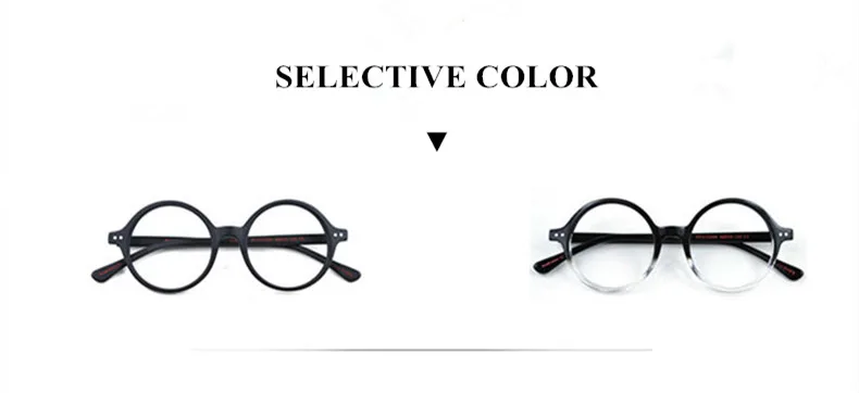 Качественные винтажные круглые ацетатные оправы для очков ручной работы, линзы для близорукости, очки для чтения для мужчин и женщин, черные очки