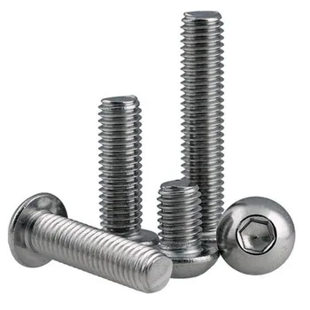 

M2.5 Allen Hexagon socket Pan Round head screws 11mm-20mm Length 304 Stainless steel hex bolts ISO7380