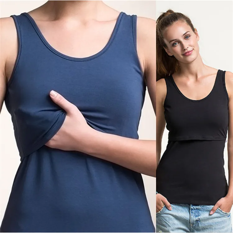 maternity clothes Breast Feeding Vest Maternity Nursing Tank Tops Clothes for pregnant Women Breastfeeding Shirts Tees Clothing (7)