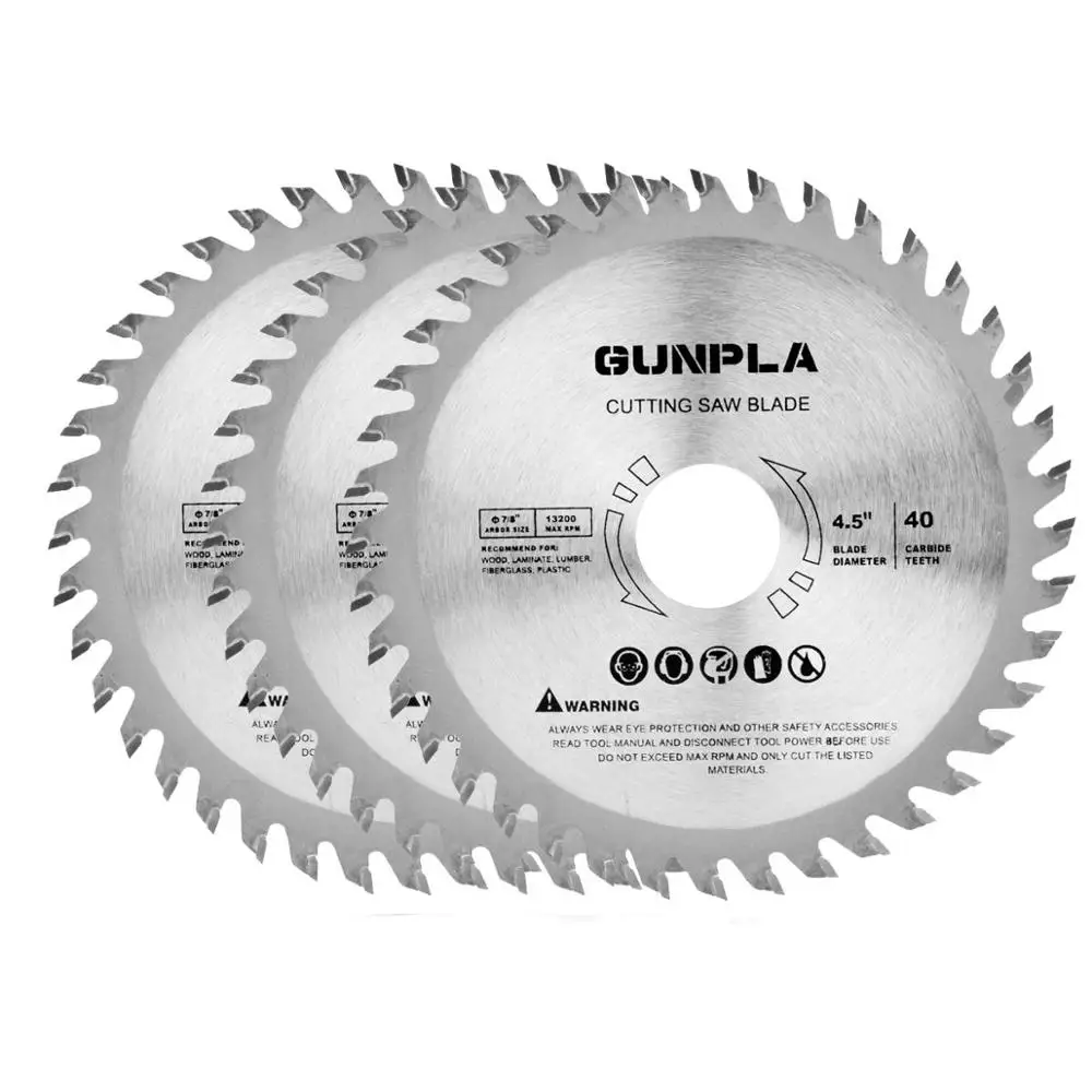 3 pieces 115mm 4 5 circular saw blade tct wood cutter alloy steel 40