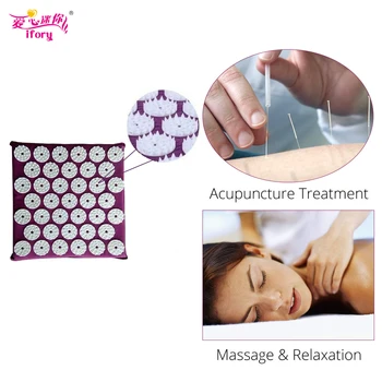 

Ifory Mat Massager Foot Massage Cushion Acupressure Belt Massager Stress Reflexology Mat Head Back Leg Pain Relief Relax Care