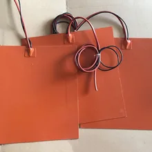 240x240 мм 12 В 300 Вт силиконовые riscaldatore letto stampante 3d с 3 м расписные картинки desivo сзади/termistore ntc силиконовый нагревательная панель